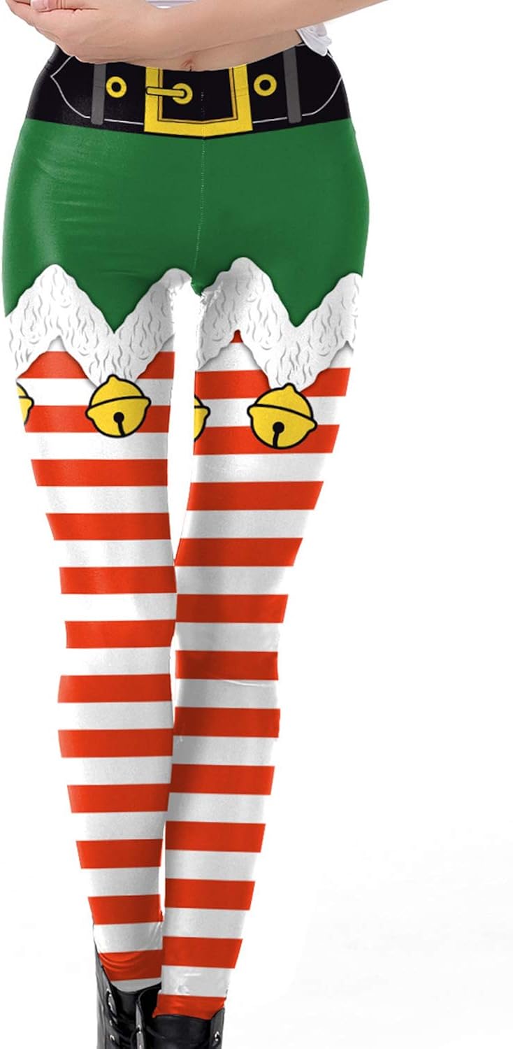 Rainbow Leggings Plus Size SXAZZ Holiday Leggings For Women