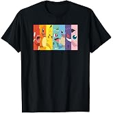 Pok&eacute;mon Group Shot Poke Portrait Rainbow T-Shirt