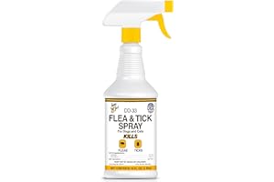 Happy Jack DD-33 Flea and Tick Spray for Dog and Cat, Flea Treatment & Control, Water-Based Formula Kills Fleas & Ticks Effectively Yet Gentle on Skin & Hair, 16 oz