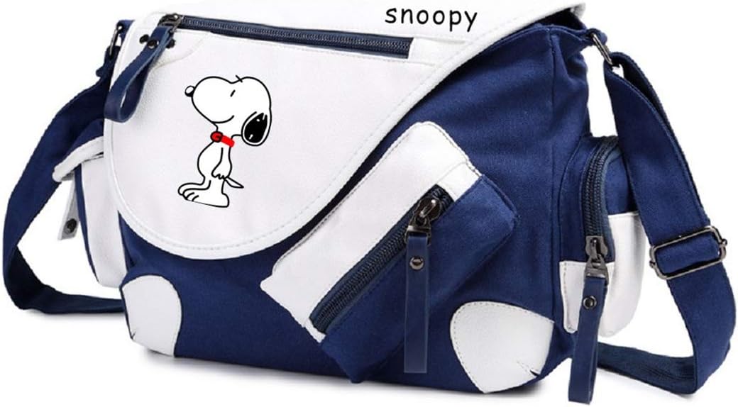 AUGYUESS Snoopy Cosplay Handbag School Bag Crossbody Shoulder Bag Messenger Bag