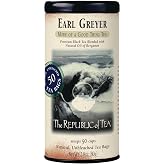 The Republic of Tea Earl Greyer Black Tea, Naturally Caffeinated, 50 Count | Made for morning or afternoon. Brisk and full-bodied with notes of bright bergamot and lively citrus. Gluten Free &amp; Non-GMO.