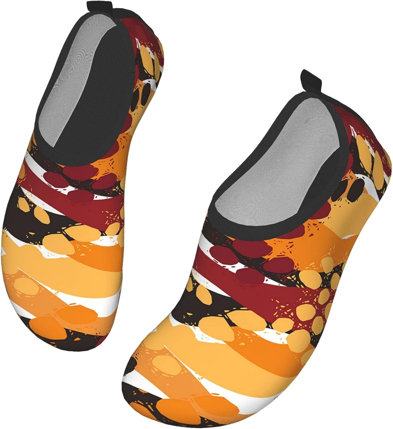 Nicokee Abstract Art Water Shoes Wave Curves Stripes