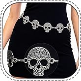 Skull Waist Chain Belt - Punk Gothic Crossover Body Belly Chains Tassel for Women Girl