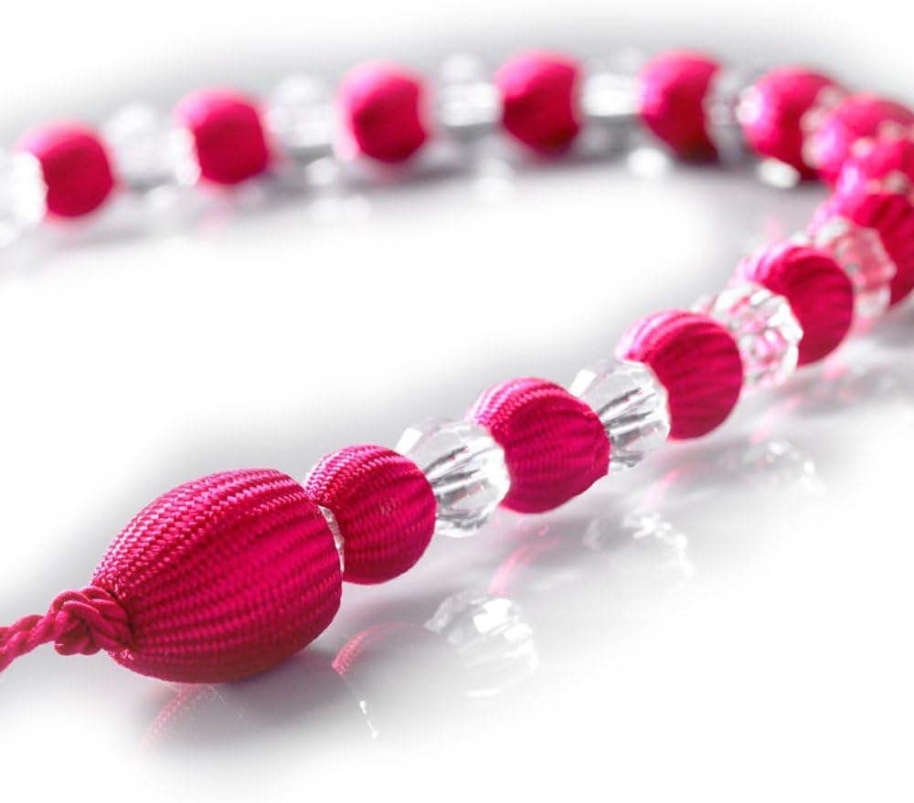 Alan Symonds Earle Beaded Rope Curtain Tie Back, rayon, Cerise