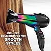 Infinitipro By Conair 1875W Ion Choice Hair Dryer, Rainbow Finish, Rainbow Chrome Finish, Full Size