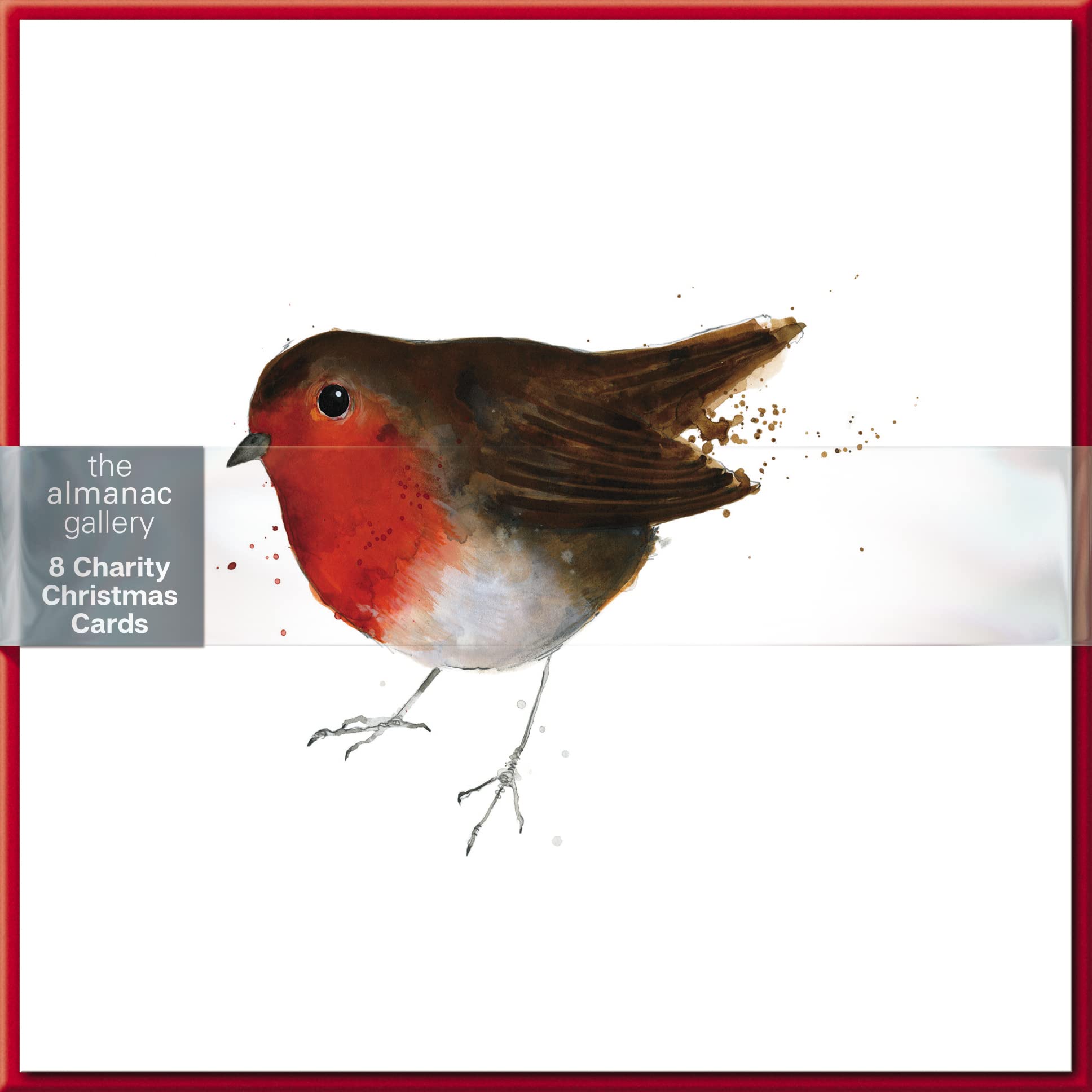Pack of 8 Robin Red Breast Charity Christmas Cards Multiple Charities ALCX9974