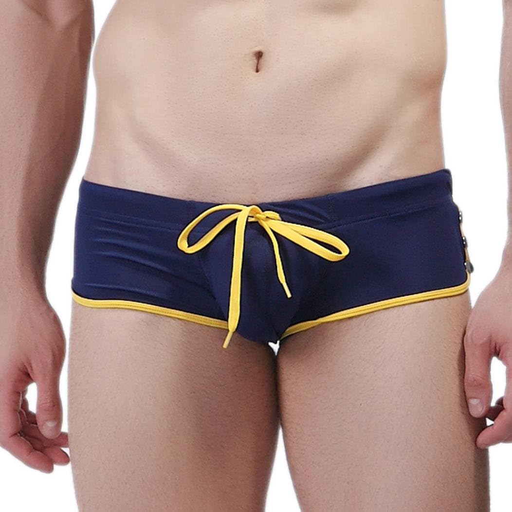Toponly Swimming suit Swim Trunks for Men,Toponly Men's Nylon Boxer Shorts Trunks Tether Underwear Patchwork Swimwear