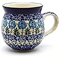 Polish Pottery Mug - 11 oz. Bubble - Antique Rose