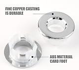 RRICHH 6Pcs Metal Sink Overflow Caps Brass 22-26mm Silver Bath Drain Cover view 5
