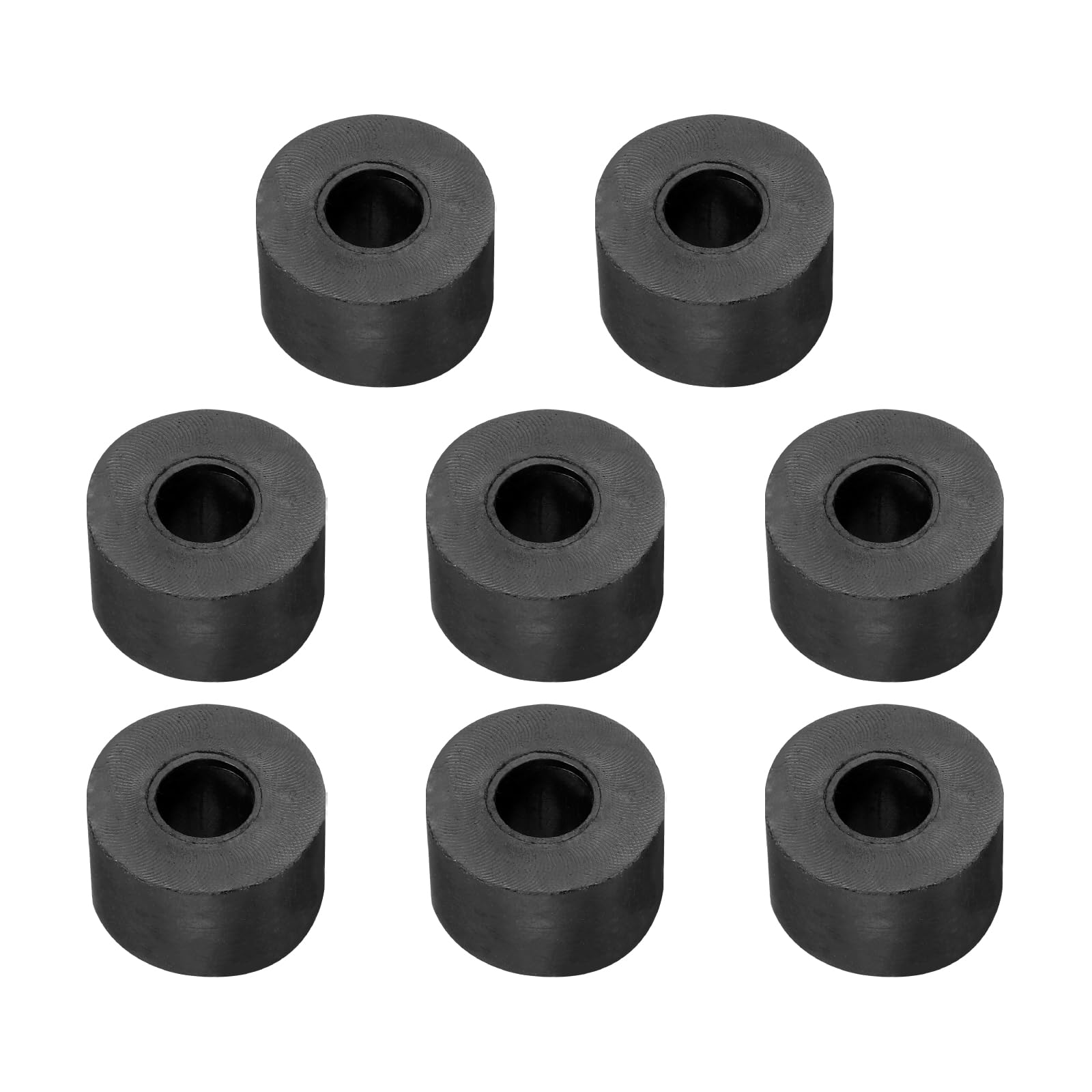 PATIKIL Rubber Spacer, 8 Pcs Rubber Anti Vibration Foot Pad Bumper 1" OD 0.2" ID Count Sink Hole Washer Round Neoprene Bushings Spacer for Air Compressor Machinery Generator Car Black