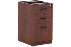 Alera ALEVA532822MC Valencia Series 15.63 in. x 20.5 in. x 28.5 in. Box/File Full Pedestal - Mahogany
