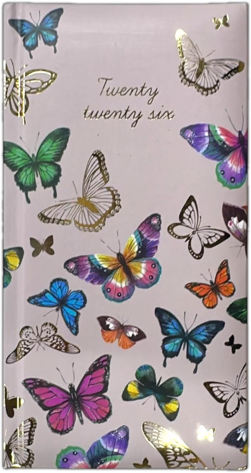PSO 2026 Diary Slim Week to View Fashion Diary Butterflies