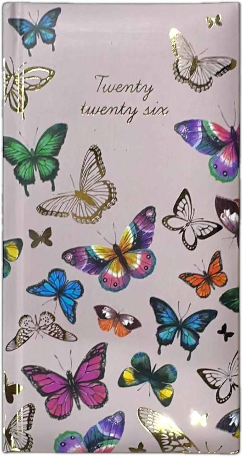 PSO 2026 Diary Slim Week to View Fashion Diary Butterflies