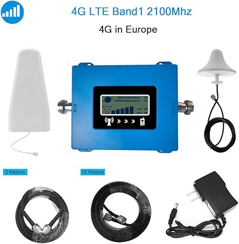Amazon.com: Diy Family Store Amplifier 4G LTE Signal 800 Band20 / 1800  Band3 / 2100 B1 / 2600 Band7 Repeater Signal Frequency Mobile Antenna Kit  Seller Professional Mobile Repeater,B1/2100mhz: Home & Kitchen