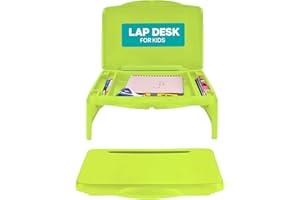 MAVO CRAFT MAVOCRAFT Foldable Kids Lap Tray with Storage - Portable Lap Desk Kids & Adults - Kids Lap Desk for Breakfast in Bed, Serving Tray, Car Desk & Gaming (Green)