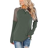 HARHAY 2023 Women's Long Sleeve Faux Suede Casual Blouse Tunic Shirt Tops