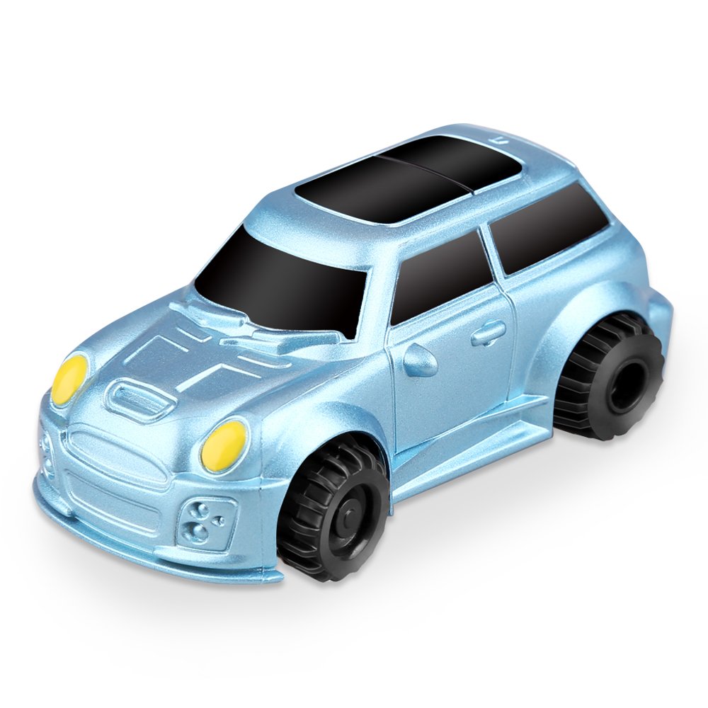 HUIBUDCH Magic Inductive Car Toy Magic Mini Car [Follows Black Line] for Kids (Blue Jeep)