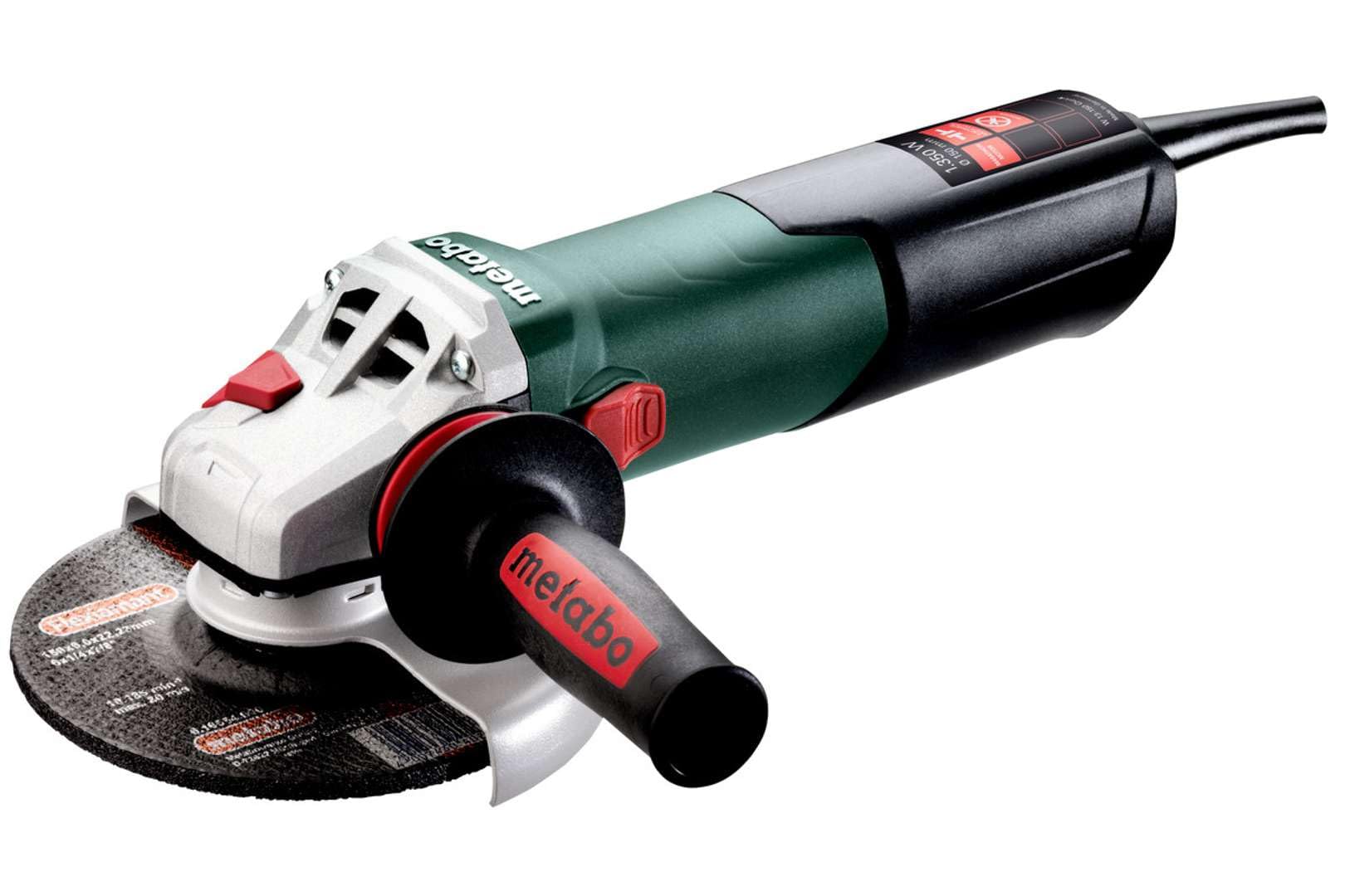 Metabo W 13-150 Quick Angle Grinder (603632000) Cardboard 1350 Watt Disc Diameter 150 mm Idle Speed 10,000 RPM