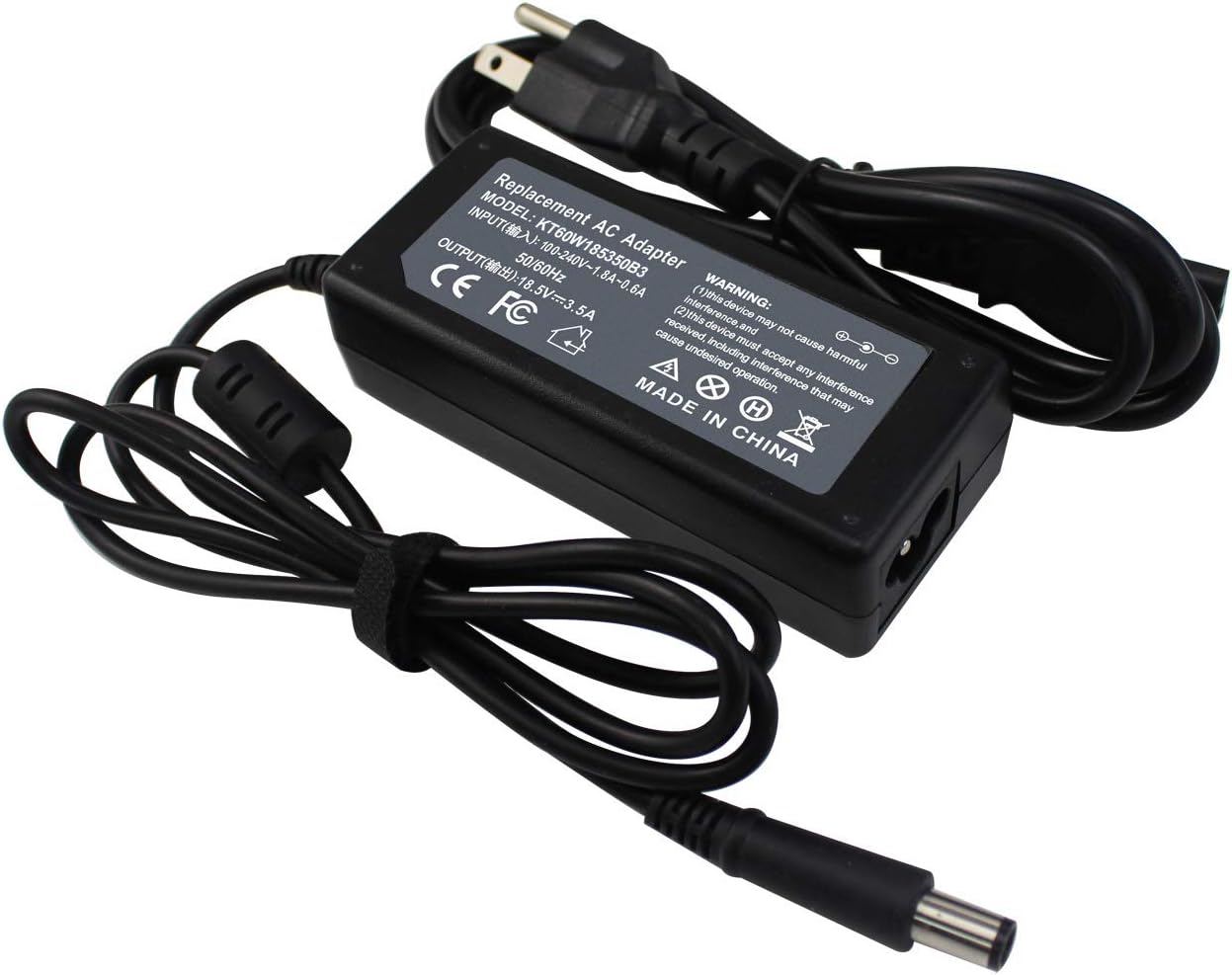 LNOCCIY 18.5V 3.5A AC Adapter Charger for HP Probook 4420s 4430s 4440s 4510s 4525s 4530s 4535s 4545s 4730s 6360b 6450b 6455b 6460b 6550b 6555b, Presario CQ40 CQ50 CQ60 CQ61 CQ70 PA-1650-02C ppp009l