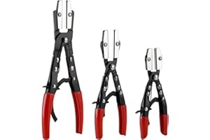 EMENTOL Automatic Locking Ratcheting Hose Pinch Off Plier Set, Includes 8-Inch, 10-Inch, and 12-Inch Sizes, 3 Pieces Crimping