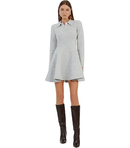 bardot delphi long sleeve mini dress Hourglass for Women Made in China Bridesmaid gown Color:80212006 Denim Maxi Shirtdress