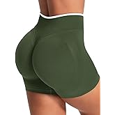 Aoysky Womens Workout Shorts 4.1" Scrunch Butt Biker Shorts High Waisted Yoga Gym Running Booty Shorts
