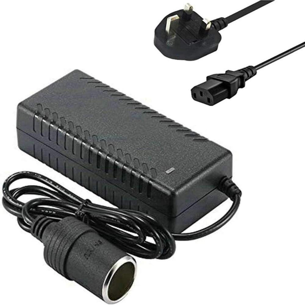 BW DC 12V 5A Car Cigarette Lighter Socket - 240V Mains To 12V DC Cigarette Lighter Voltage Converter Power Adapter (5A) - Universal Car Charger Power Supply Up to 60W