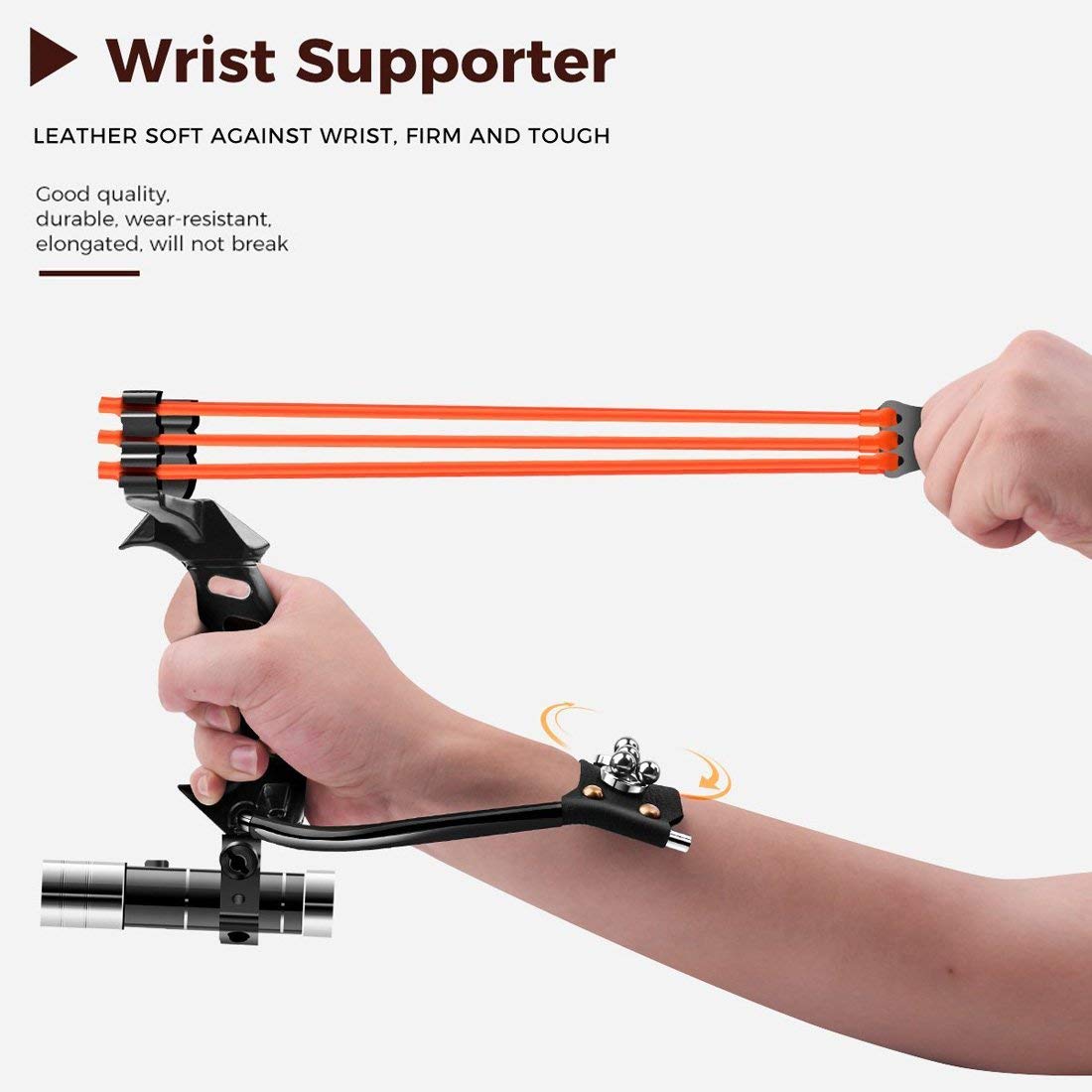 ucho Professional Slingshot Set, Y Shot Slingshot, Wrist Rocket Slingshot with 2 High Velocity Catapult 3-Band Rubber Band （100 Ammo） Powerful Accurate Shooting for Outdoor Hunting