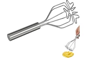 Kichvoe Stainless Steel Potato Masher: Sturdy Mixing & Masher Gadget Multi-use Kitchen Tool for Avocado, Fruits & Eggs
