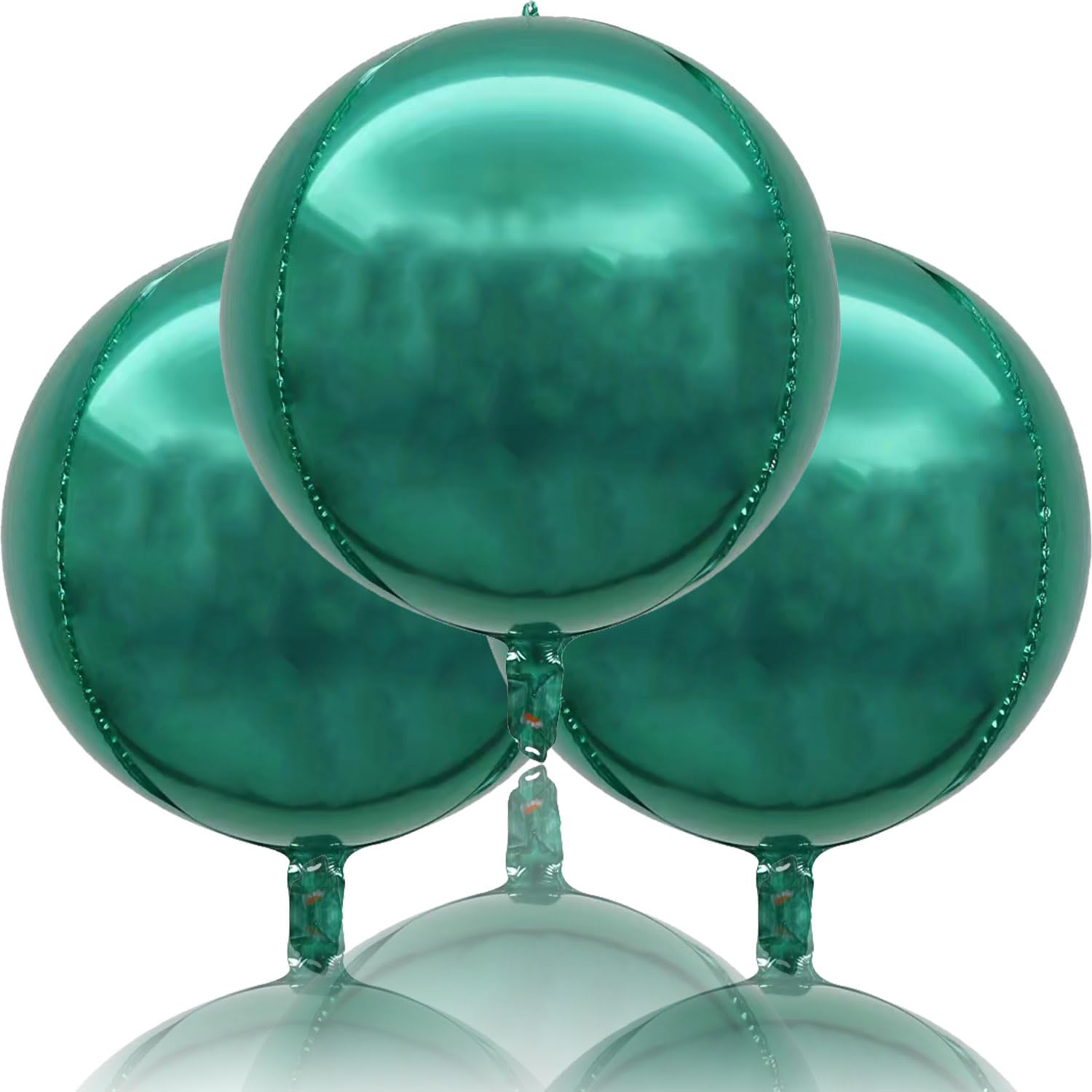 Photo 1 of ** FACTORY SEALED / NO RETURNS **4D Dark Green Balloons 22 Inch 360 Degree Round Sephere Balloon Dark Green Balloons for Green Party Decoration Birthday Decorations Wedding Decorations Supplies Jungle Party Balloon Sets-3 Pcs