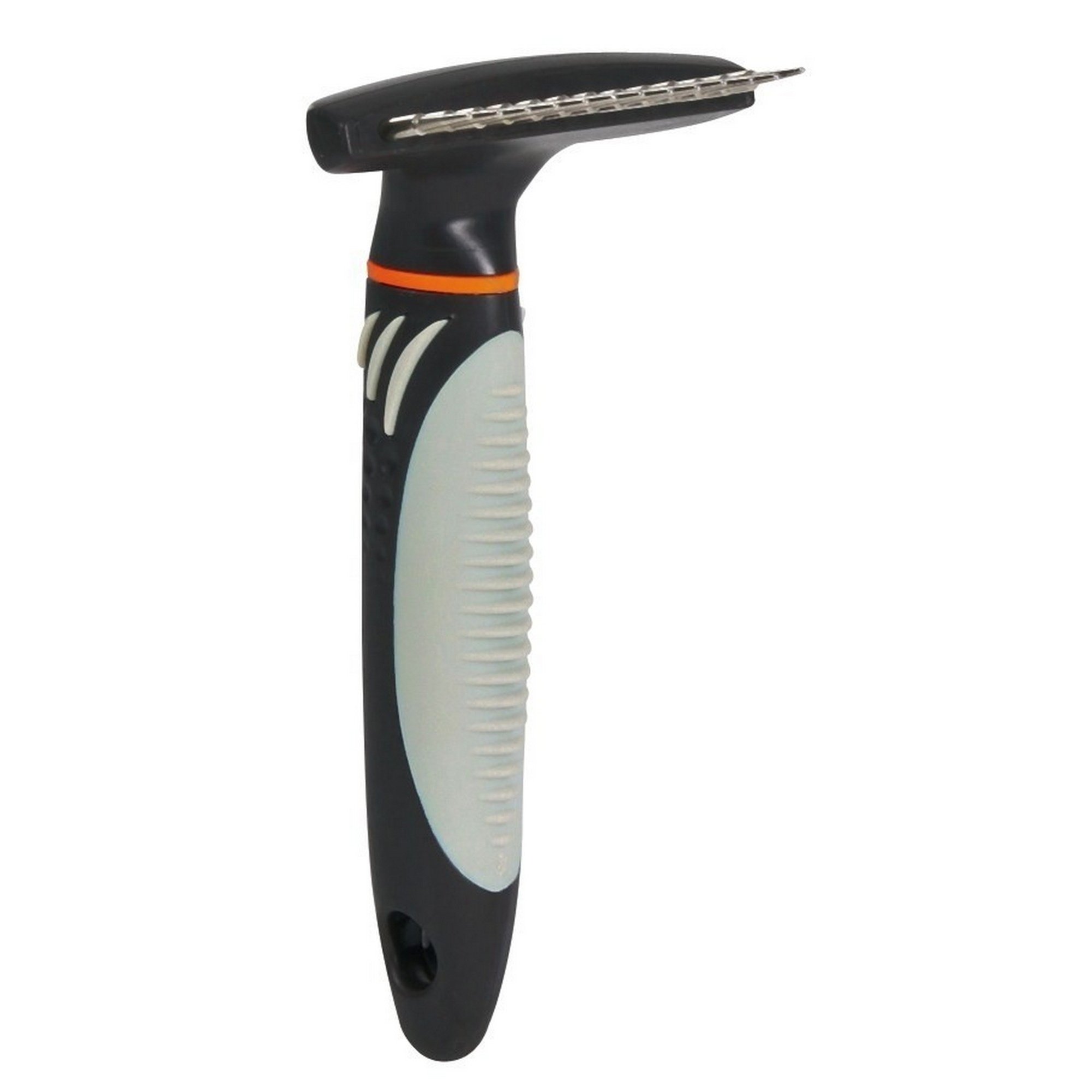 Trixie Comb, 10 x 15 cm - Rotating Rounded Teeth for Long Hair Coat Care, Plastic Handle with Non-Slip Rubber Grip, Suitable for Short and Wire Hair, Special Care for Base Coat