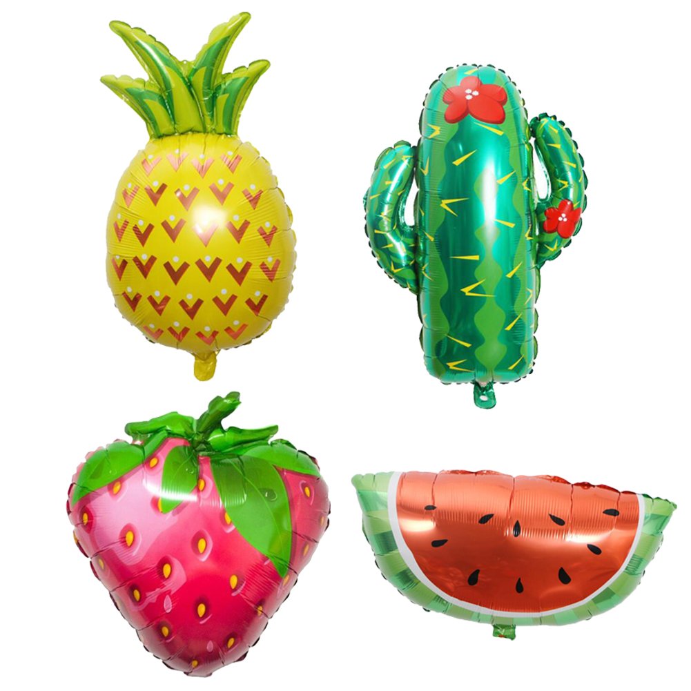 Ed Lumos Set Of 4 Pack Giant Colorful Fruits Cactus Reusable