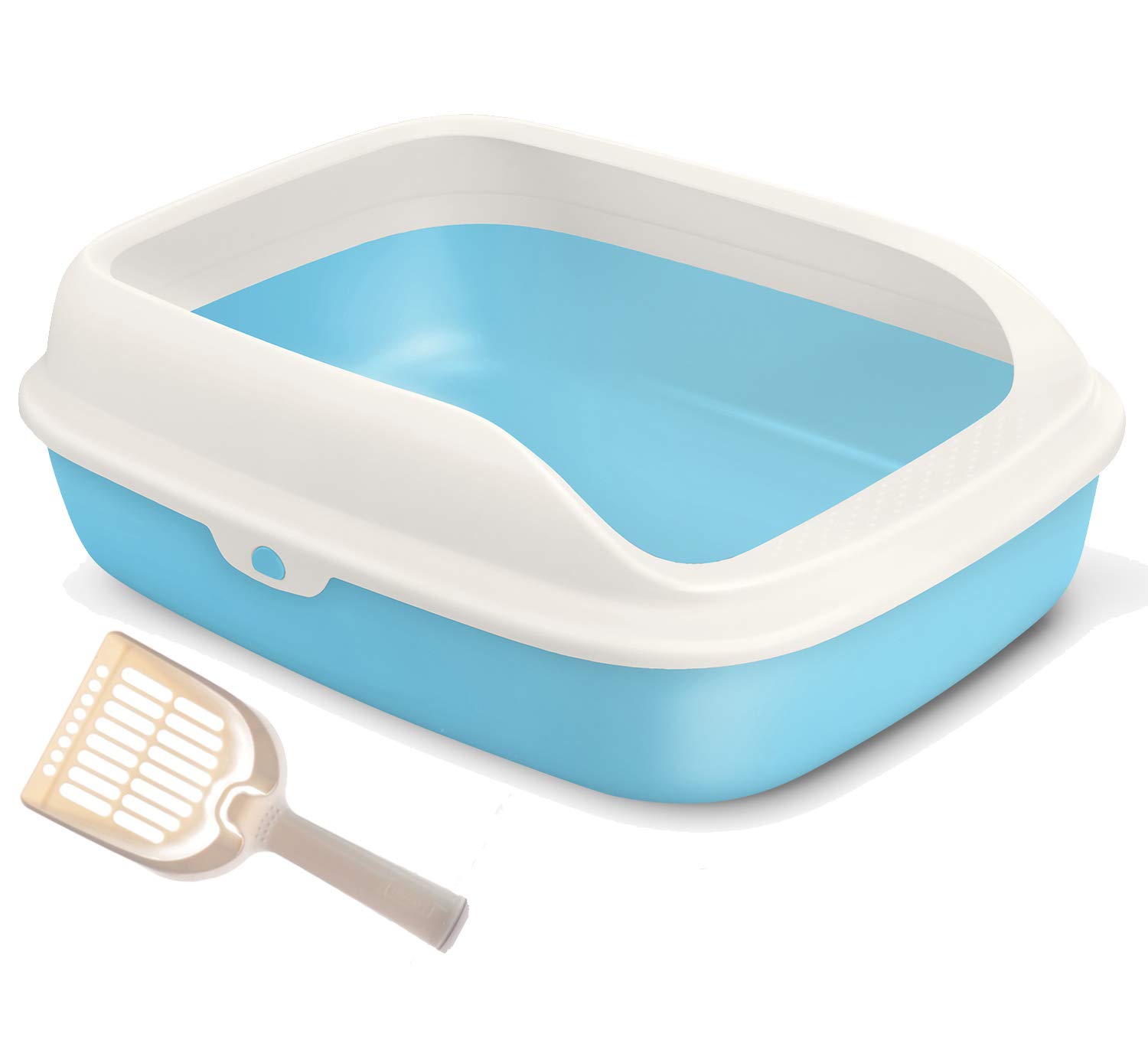 BPS BPS-5597AZ Hygienic Tray Cats Grooming Open Litter for Pets Cats and Cats with Shovel 3 Sizes and Colours to Choose from (S, Blue)