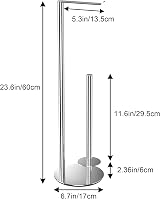 niffgaff Brushed Nickel Free-Standing Toilet Paper Holder Stand view 6