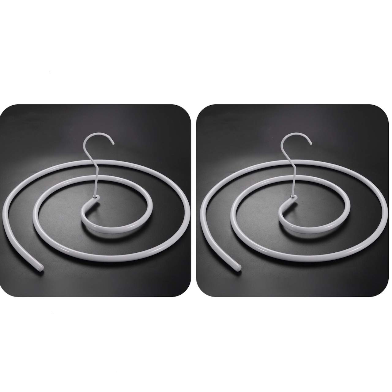JoomUr Blanket Hangers, 2 Pack of Spiral Shaped Hangers by JunmeUir,Sun-dried quilts Dry Clothes Bed Sheets MattressWashing Drying Hangers Dryer Hanger Space Saving (Round)