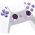 eXtremeRate Multi-Colors Luminated Dpad Thumbstick Share Home Face Buttons for PS5 Controller BDM-010 BDM-020, Chameleon Purple Blue Classical Symbols Buttons DTF V3 LED Kit for PS5 Controller