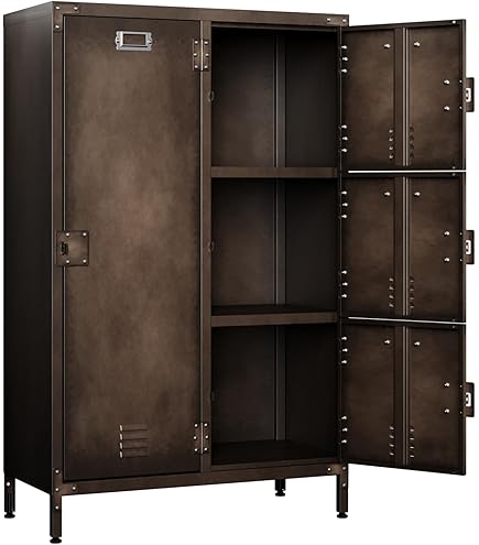 スチールラック・メタルラック Vintage l cabinet used in UK Letaya Metal Storage Cabinets with Lock, 71