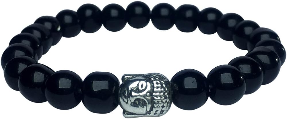 SATYAMANI Natural Energized Original Black Obsidian Buddha Bracelet/luxury bracelet designed for him and her specially designed For Velentine Day Gift