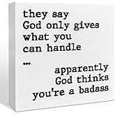 Funny Cancer Warrior Gifts for Women Men, Birthday Gifts for Cancer Patients Inspirational Cancer Survivor Gifts, Cancer Support Fighter Encouragement Gifts, Cancer Humor, Wooden Box Sign