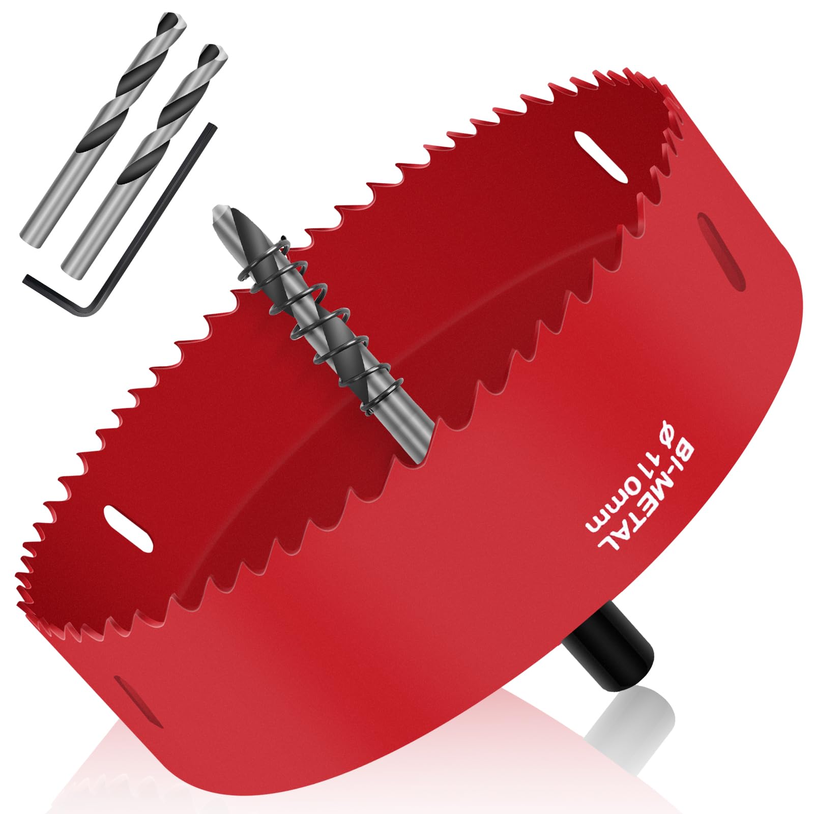 Bi-Metal Hole Saw 110mm, JatilEr M42 Hole Cutter Holesaw Metal Hole Opener Tool Drill Holes Cutters Kit Circular Drill Bits for Wood Aluminum Iron Sheet Pipe Plastic — image 1