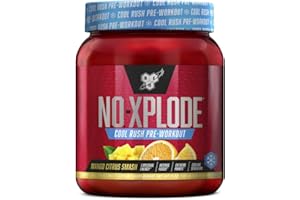BSN N.O.-XPLODE Cool Rush Pre Workout Powder, Preworkout Energy Supplement for Men and Women with Creatine and Beta-Alanine, Mango Citrus Smash, 30 Servings, 1.2 Pound (Packaging May Vary)