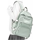 Lendolk Lightweight College Backpack for Women Men Cute School Bag for Teens Girls Boys High School Backpack for Students Waterproof Casual Daypack Backpack（Green）