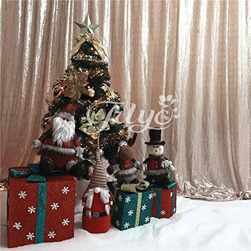 TRLYC 72"*84" Champagne Sequin Photo Backdrop Fabric For Wedding,Event And Party