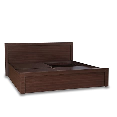 Hometown Dazzle King Size Bed with Box Storage (Walnut)
