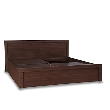 Hometown Dazzle King Size Bed with Box Storage (Walnut)