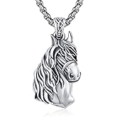 Horse Necklace for Women Girls 925 Sterling Silver Horse Pendant Necklace Horse Crystal Necklace Horse Jewelry Gift for Women Teen Girls Horse Lover