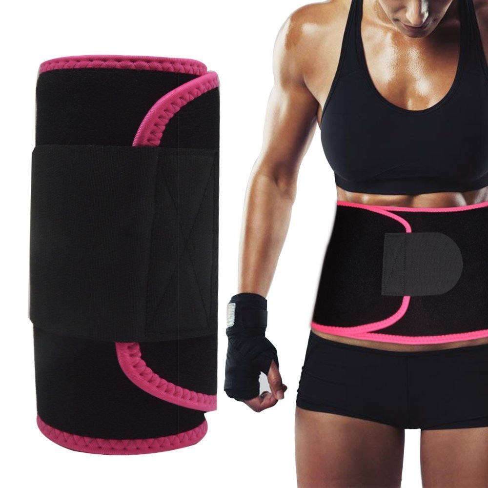 Waist Trimmers,Adjustable Waist Trimmer for Men and Women to Loose Weight and Keep Fit,Best Back Belt Support For Men Women, Back Support Belt For Squats, Deadlif,Thrusters Lifting Belt For Powerlift (Red piece, Large)