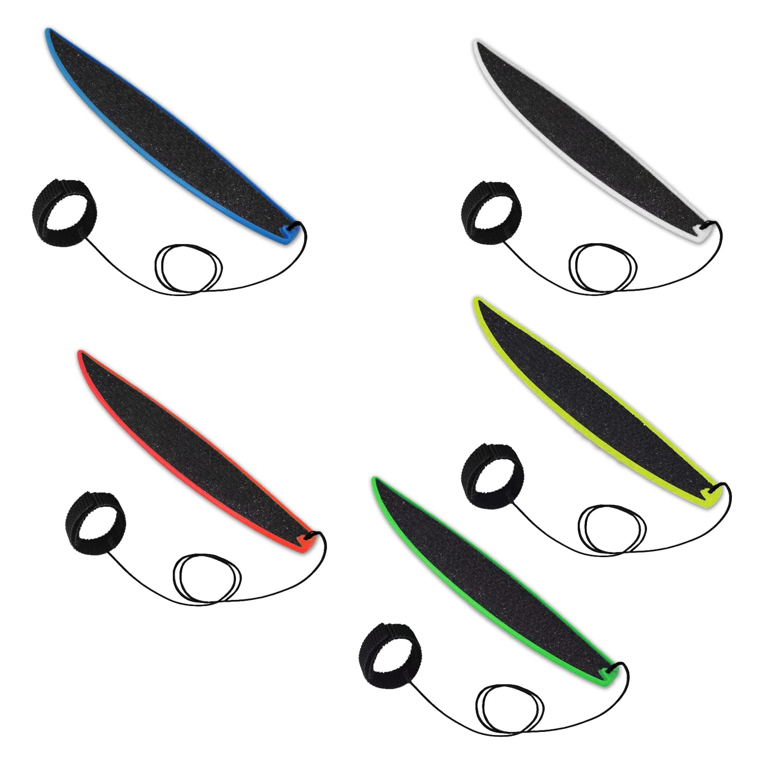 BEIIEB 5-Pack Surfboards, Finger Surfboards, Mini Surfboards, Portable Creative Fingertip Toys for Kids Teens Adults Surf Anytime Anywhere (Blue, Green, Yellow, Red, White)