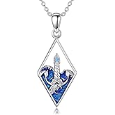 SIMONLY Lighthouse/Dove/Anchor Necklace for Women 925 Sterling Silver Anchor Pendant Necklace Nautical Jewelry Gifts