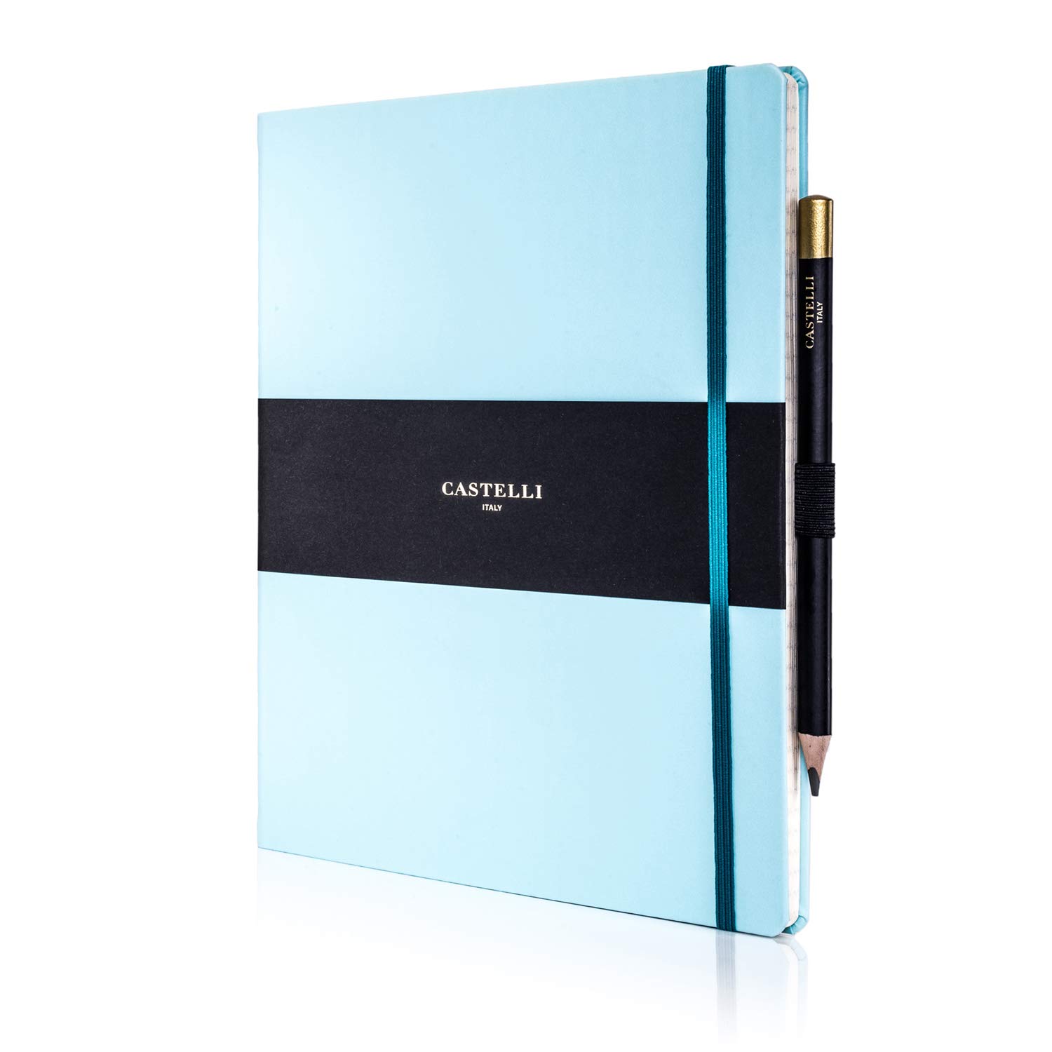Castelli RQ27/25-640 Large Lined Ruled Tucson Notebook - Blue Curacao